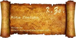 Kota Zselyke névjegykártya